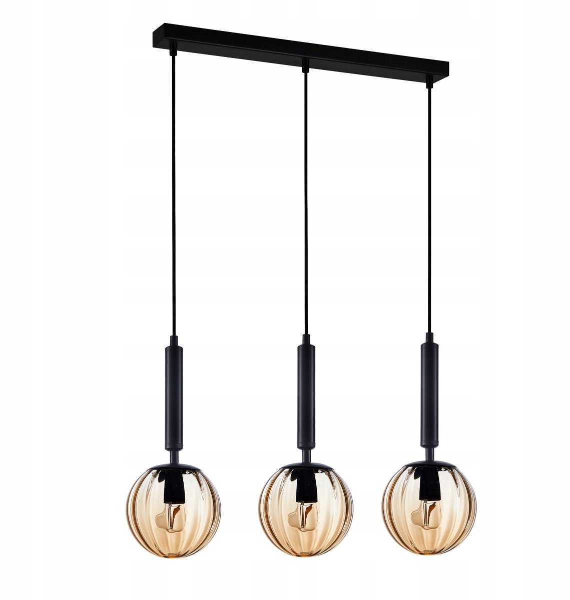 RAVENA Hanglamp PND-2324-3L BK+AMB - Modern design
