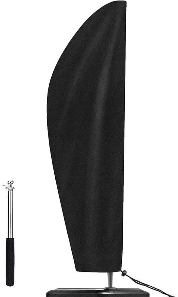 Parasolhoes met samentrekkingsstang- waterdicht Winddicht Anti-UV Heavy Duty Rip Proof 210D Oxford-stof Extra grote beschermhoes voor parasols met ritssluiting(265x40/70/50cm)