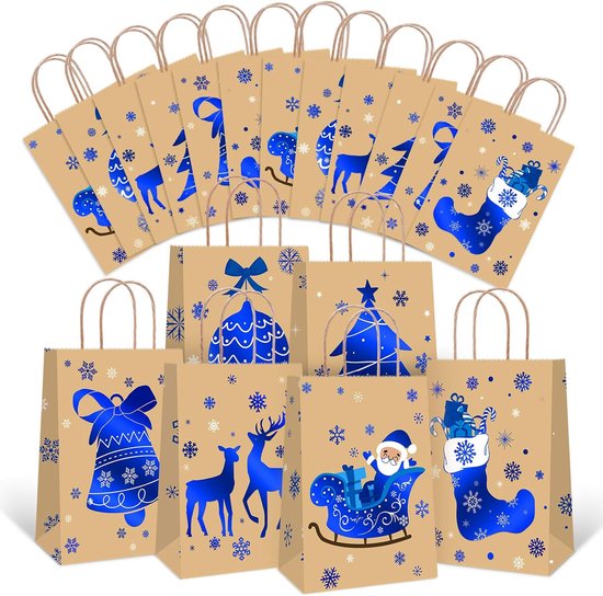 Qpout 12 Pack Kerst Papier Behandelt Zakken Met Stickers - 6 Stijlen Xmas Geschenken, Rood Groen Zwart Snoepjes Koekje Cadeautjes Voor Kinderen Verjaardag Klaslokaal Party Favour Qpout 12 Pack Kerst Papier Behandelt Zakken Met Stickers - 6 Stijlen Xmas Geschenken, Rood Groen Zwart Snoepjes Koekje Cadeautjes Voor Kinderen Verjaardag Klaslokaal Party Favour