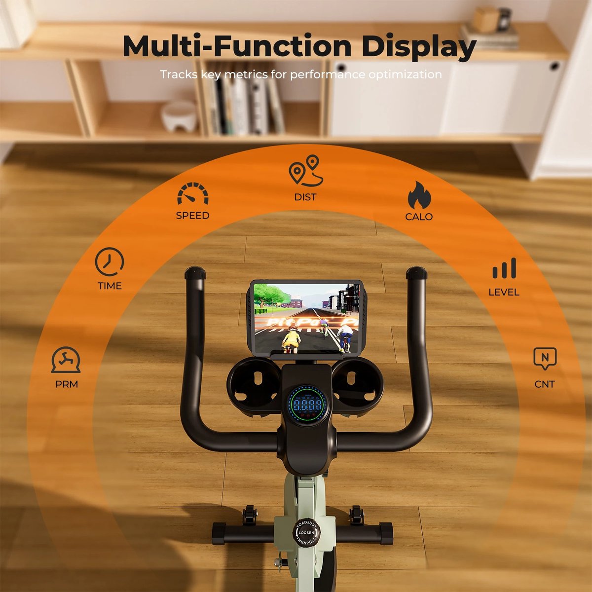 Novendo Superrun Hometrainer Indoor Fitness Bike - afbeelding 3
