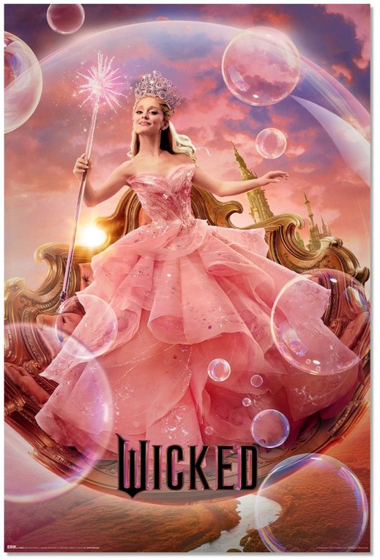 Affiche de la Wicked Glinda - Disney - bon - Oz - 61 x 91,5 cm.