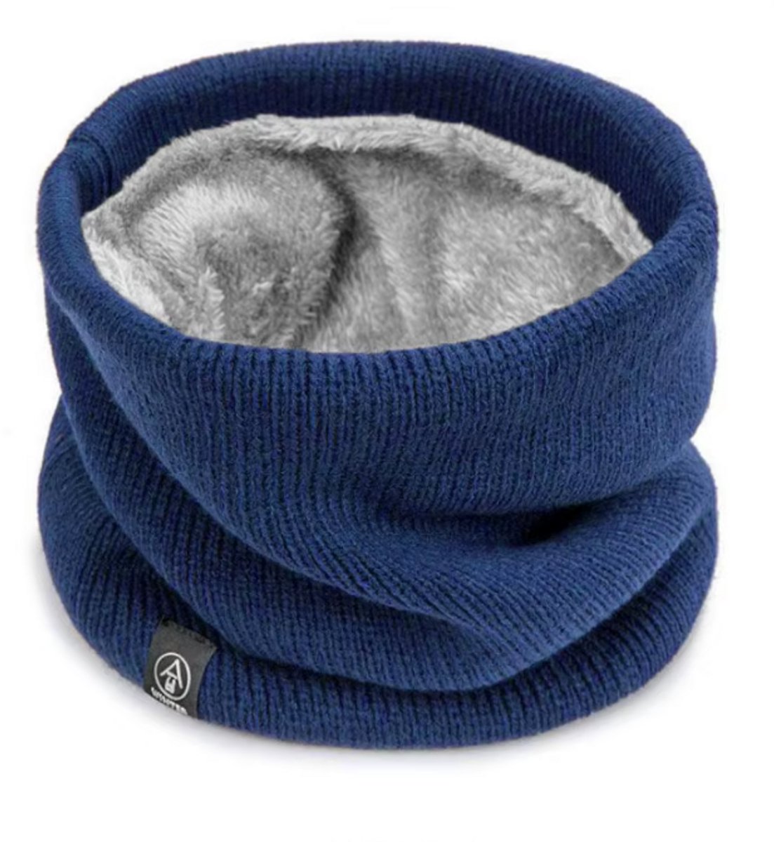 Nekwarmer Heren & Dames - Geschikt voor Wintersport, Wandelen, Fiets & Scooter/Motor Blauw