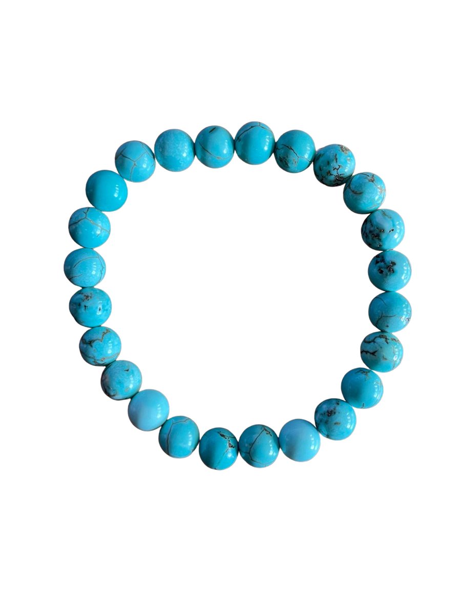 Armband Turkoois – Natuursteen 8mm – Elastisch – Lengte ca. 18 cm – Handgemaakt – Unisex