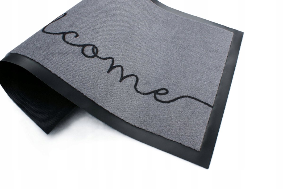 Hanse Home Welcome Deurmat 45x75 cm - Grijs/Zwart