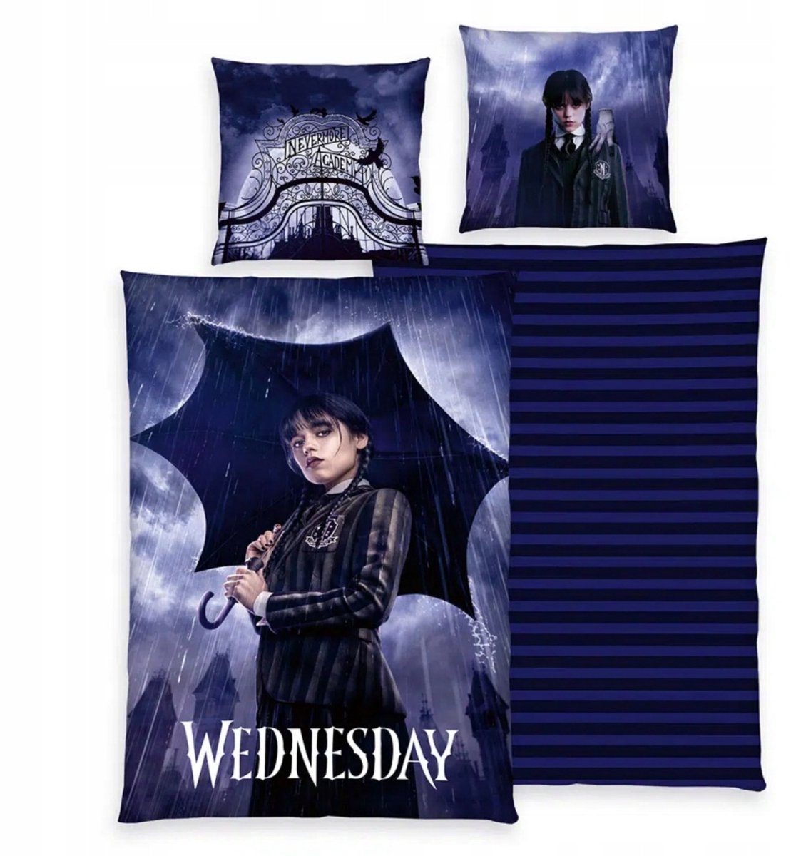 Wednesday Addams Katoenen Dekbedovertrek Set 140x200cm