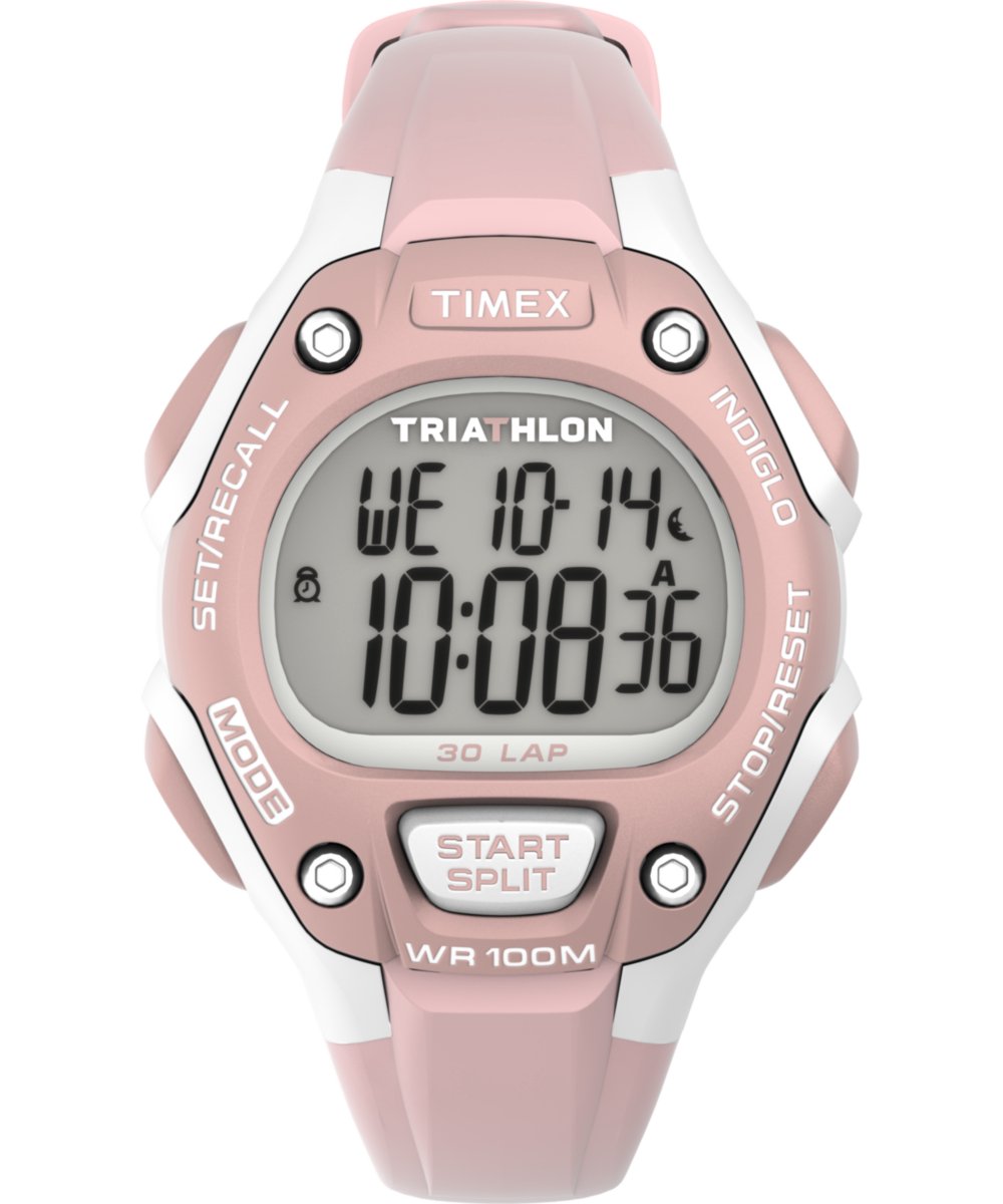 Timex Triathlon Classic C30 TW5M67700 Horloge - Kunststof - Roze - Ø 34 mm