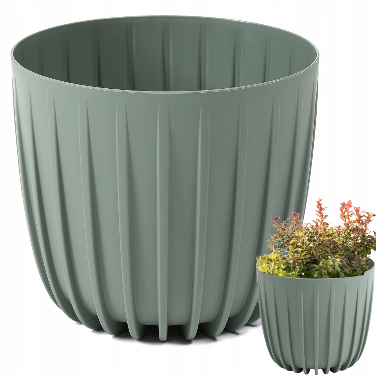 Doniczka MIRA ECO Gerecycled 16cm Groen - 100% Recycelbaar