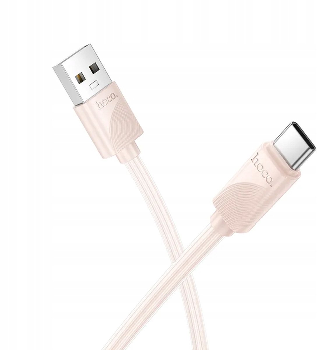 Hoco USB-A naar USB-C Kabel 1m - 3A Snelladen & Data - Roze