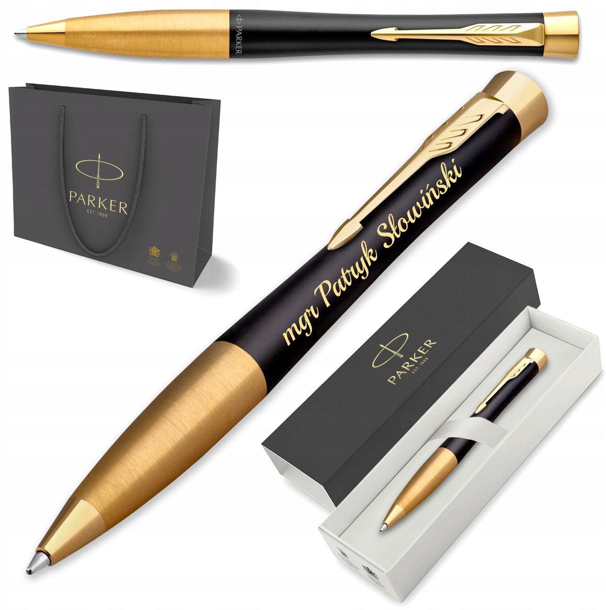 Parker Urban GT Zwart Verguld Gravure Pen - Uniek Cadeau