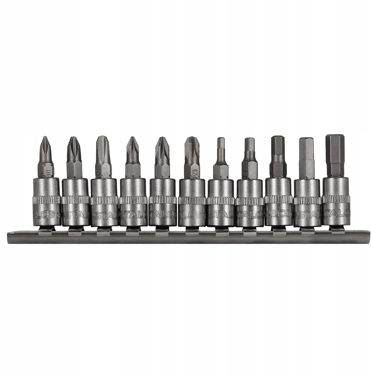 Stalco Bitdoppen Set 1/4" 11 Delen CrV Staal