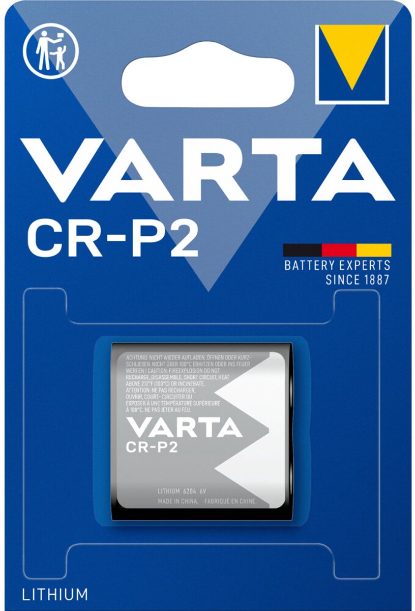 Varta LITHIUM Cylindrical Batterijen CR-P2 Blister - 2 x - Voordeelverpakking