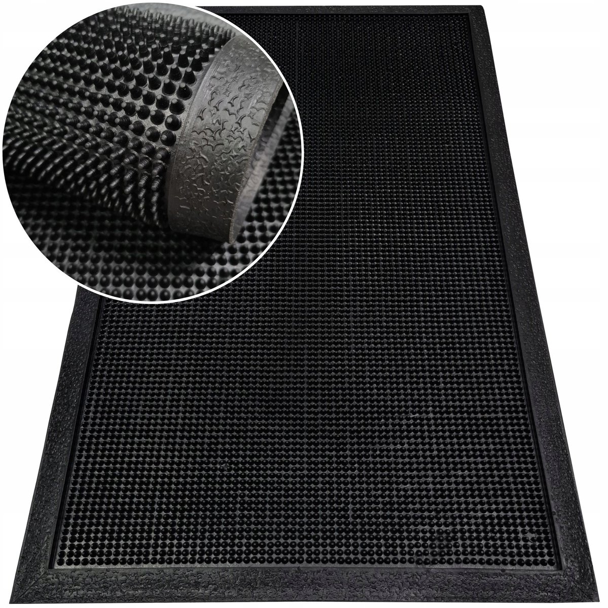 Merkloos Markless Rubberen Deurmat met Ballen en Rand - 60x80 cm