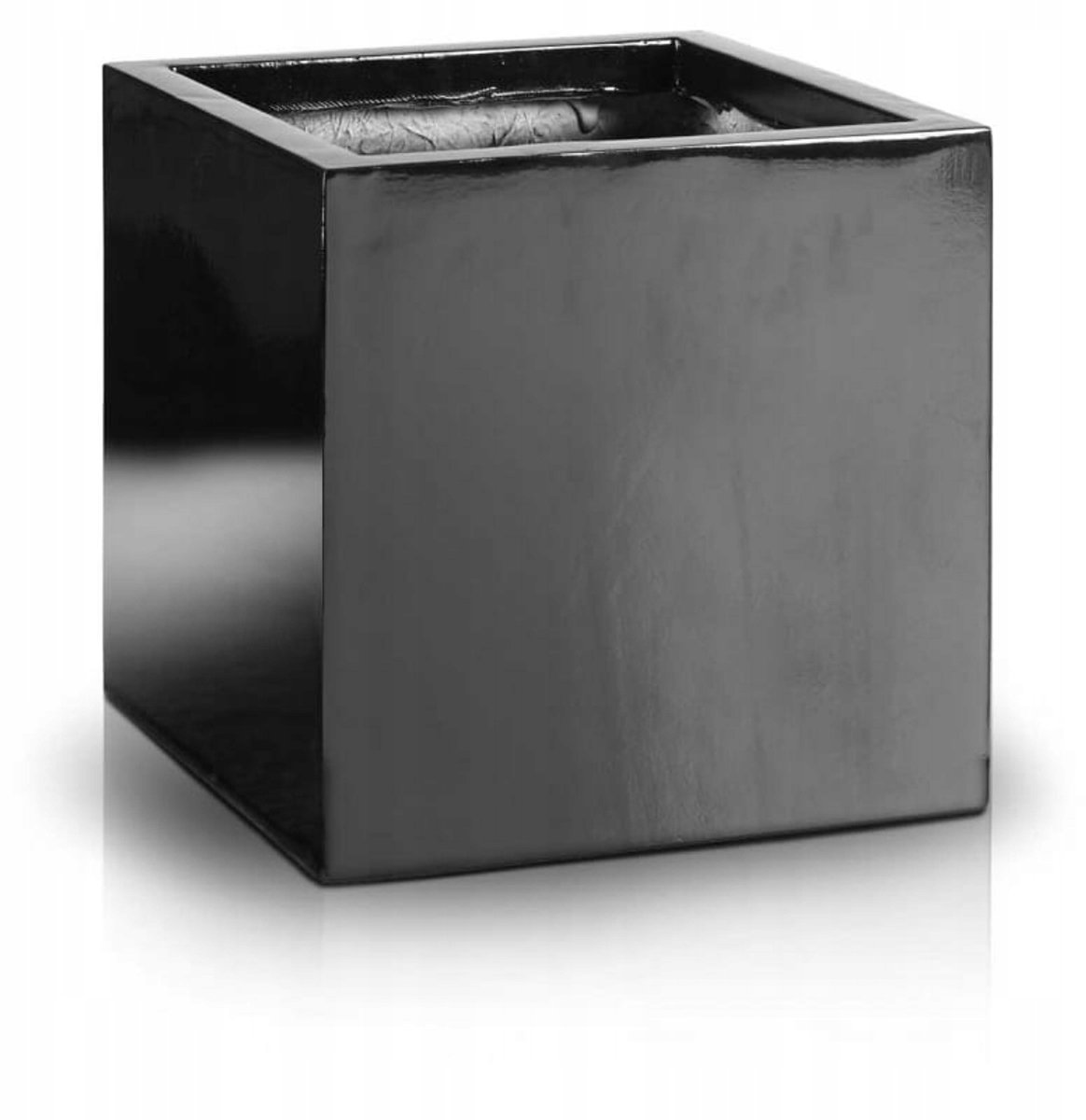 Moderne vierkante glasvezel bloempot - 25x25 cm