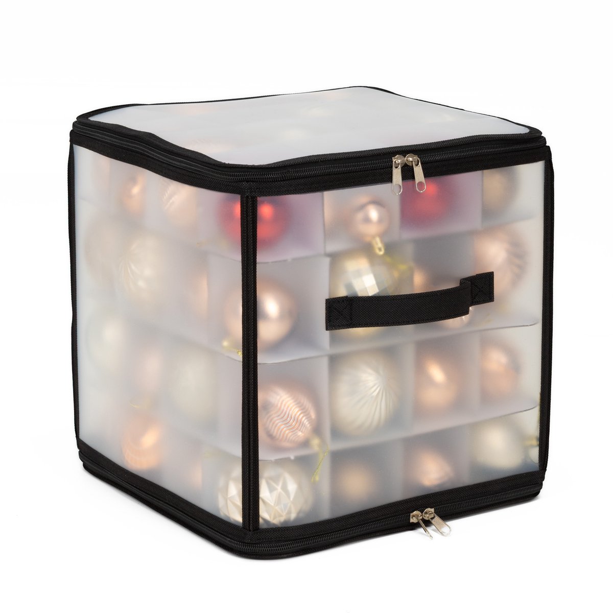 Springos Opbergtas Voor Kerstballen | Polypropyleen | Transparant| 30x30x30 cm