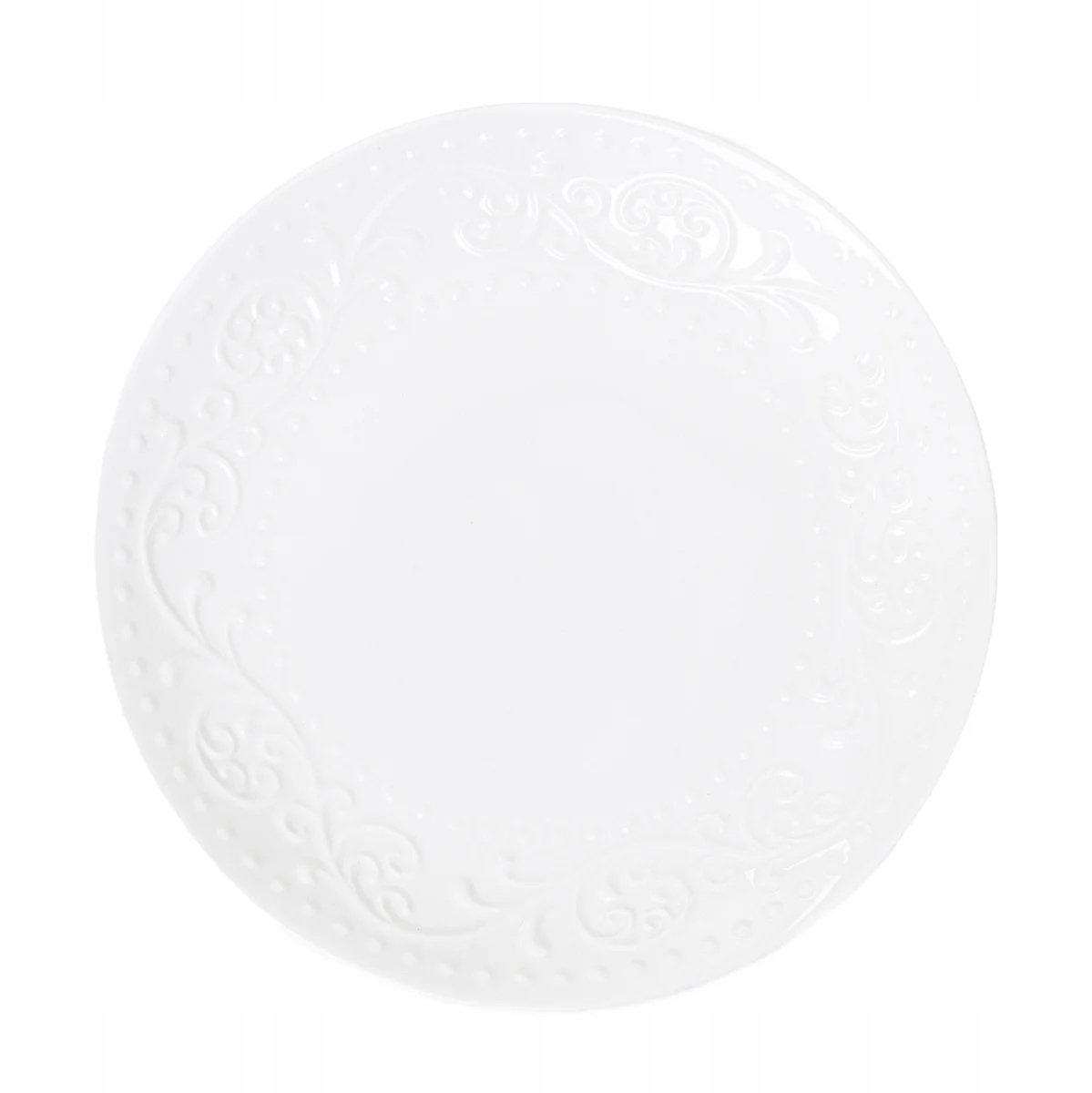 Homla Sylia Porseleinen Dinerbord met Ornament, Wit, 27 cm