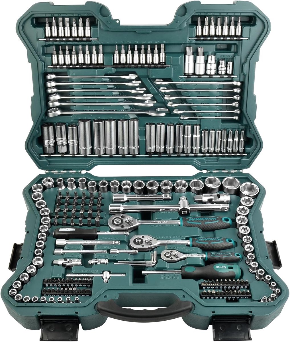 215-delige Gereedschapskoffer: Dop, Ratel & Bit Set