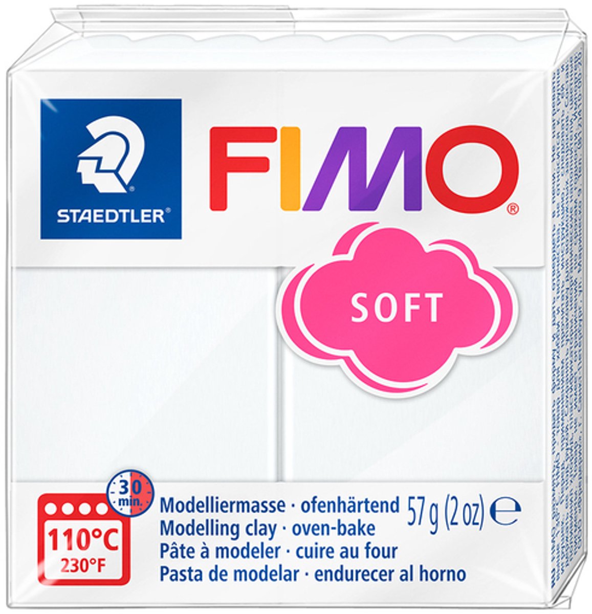 FIMO soft ovenhardende boetseerklei - wit - 57 g — afbeelding 9