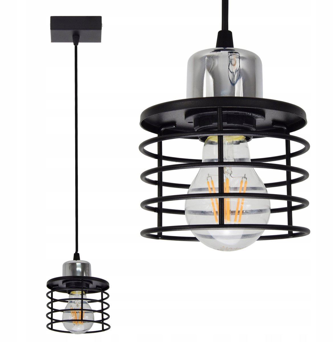 VIGO Hanglamp LED Chroom E27 Modern Design - Diverse Kleuren