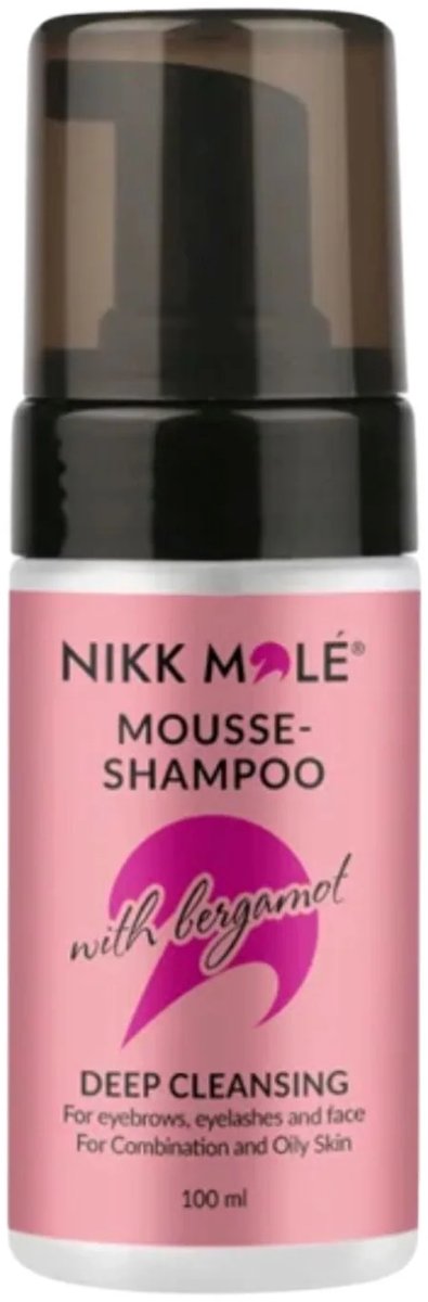 Nikk Mole mousse shampoo voor wenkbrauwen