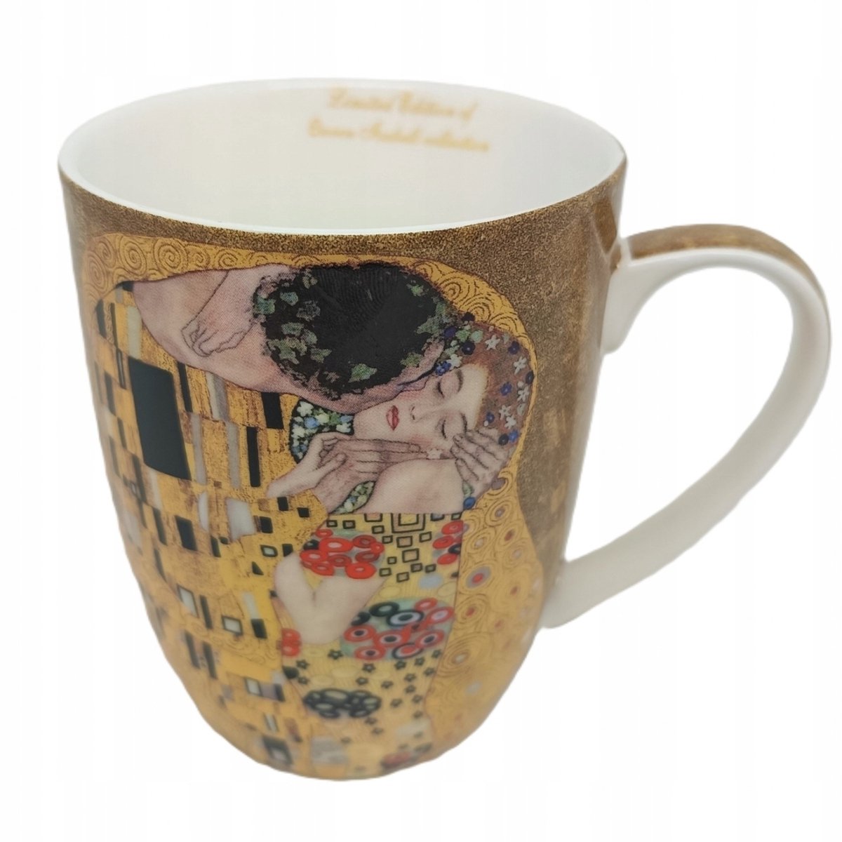 Grote Porseleinen Mok Gustav Klimt Kus 400ml - Luxe Design