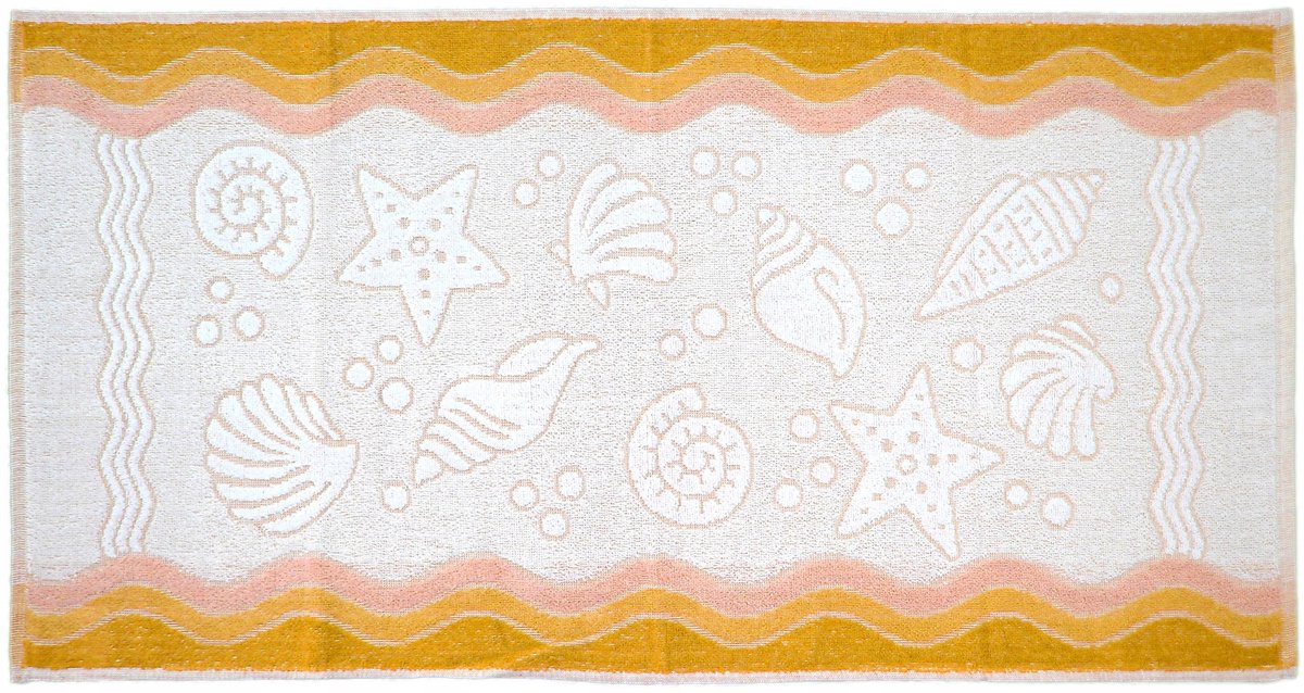 Greno Flora Ocean Badhanddoek 70x140cm - Geel