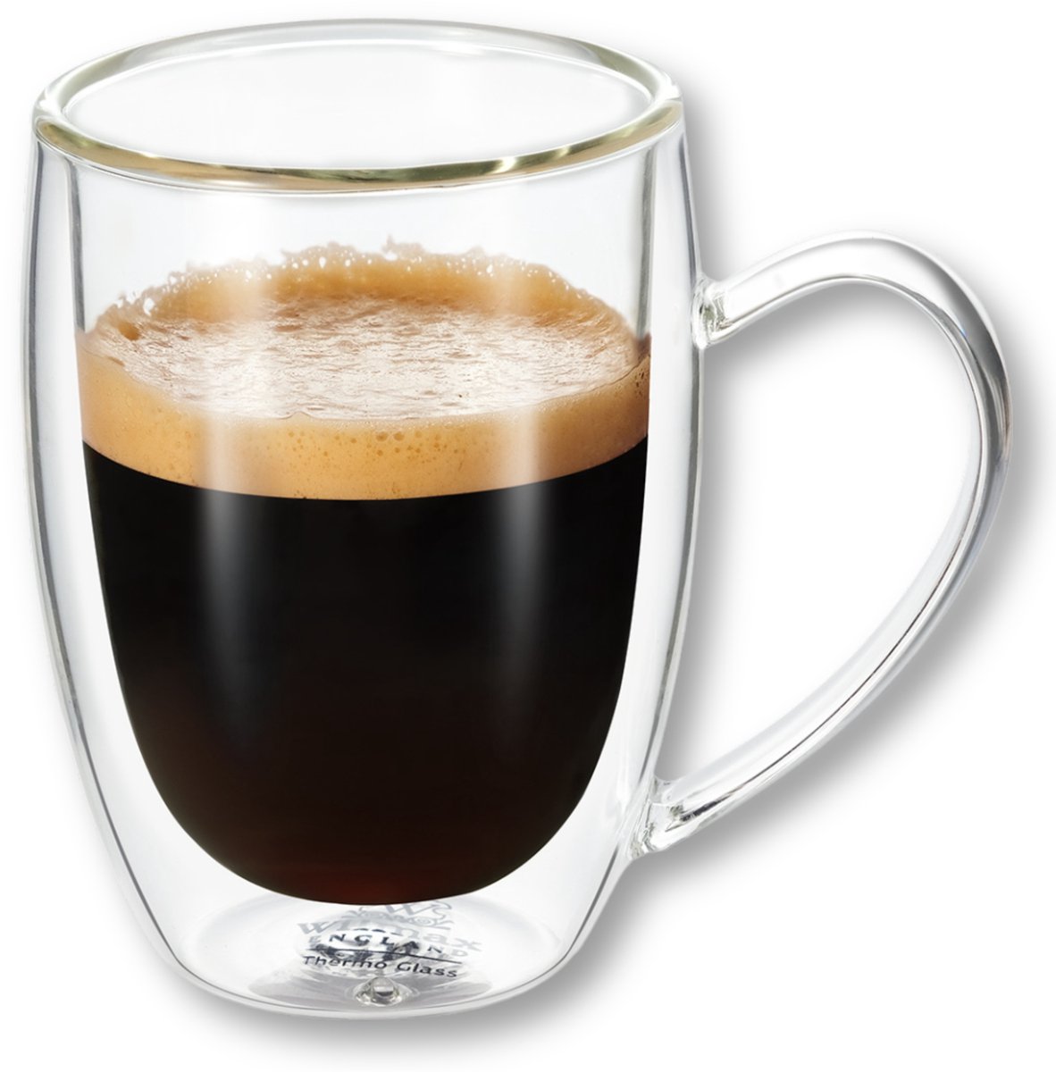 Wilmax Thermo Dubbelwandige Glazen Mok 250ml - Koffie & Thee