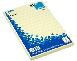 Info sticky notes - 100 vel - 100x150mm - gelinieerd - geel - IN-5669-01