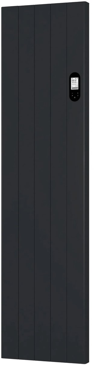 Quality Heating Civetta – Elektrische Wandkachel – Verticaal – 1500W – Zwart – Stil & Energiezuinig – Inclusief Timer