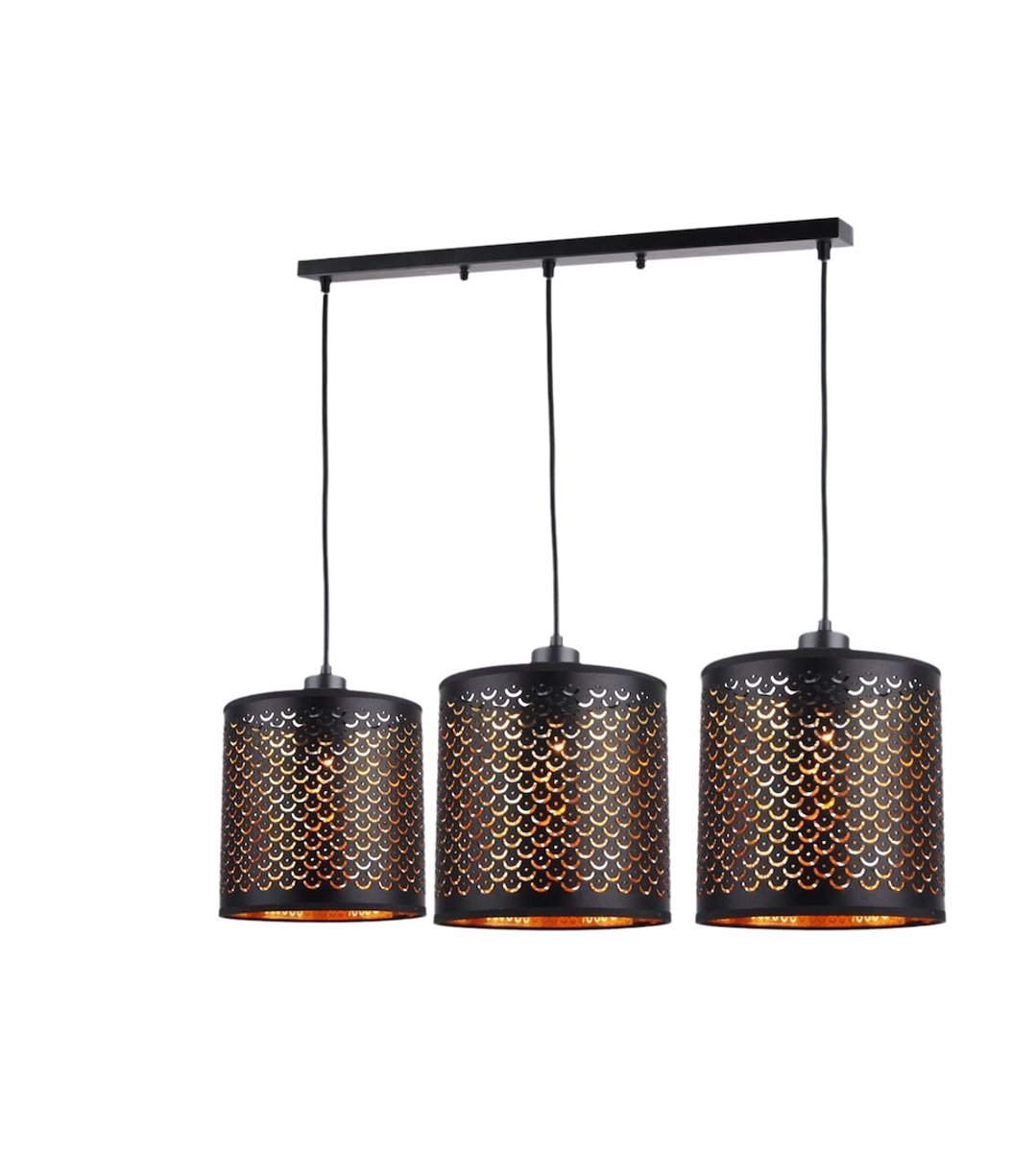 Morgan Hanglamp Zwart/Goud - 3xE27 - Stijlvolle Verlichting