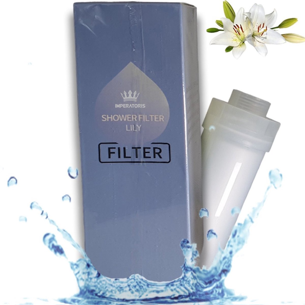 Imperatoris | Douchefilter- Waterfilter Voor Douchekop met Geur - Shower Filter - Kraanfilter - Spa Gevoel - Lily