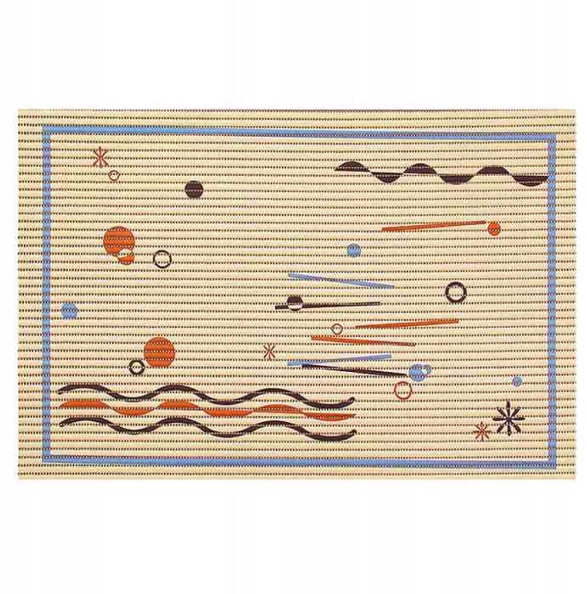 Bisk Abstract Badkamermat 50x80 cm - Comfort & Stijl in Beig met Abstract Patroon