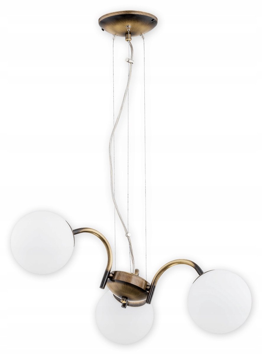Nol 3-lichts plafondlamp - Patina & Mat Wit - Modern Design