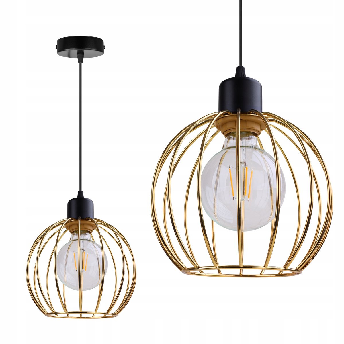 Golden Wire Lamp - Stijlvolle Hanglamp voor Loft Interieur