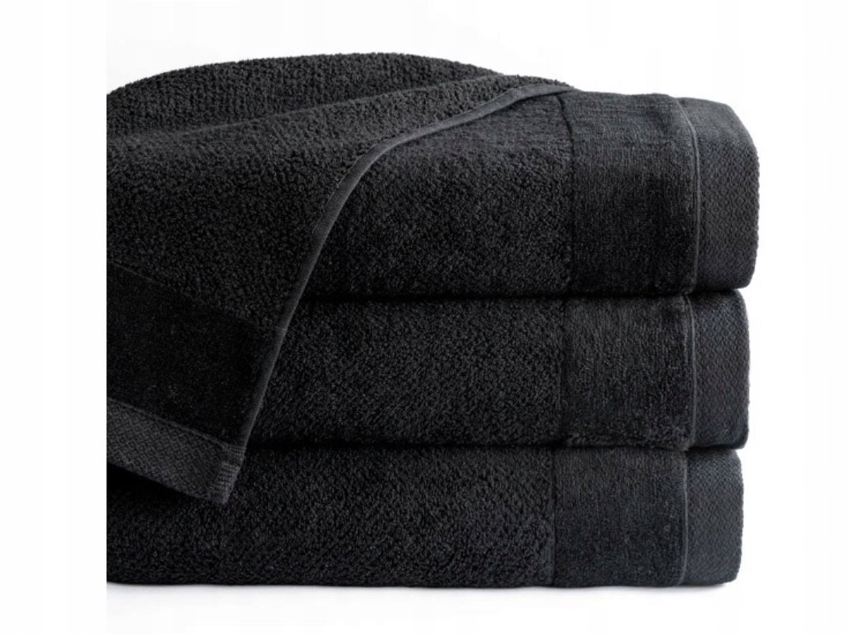 Luxe Katoenen Handdoekenset Vito 2 Stuks - Zwart