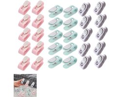 30 stuks antislip quiltclips - bevestigingsclips voor lakens en quilts - anti-verplaatsingsclips voor quilts - antislipclips - gordijnclips - Geschikt voor het bevestigen van gordijnen, dekbedden en lakens -roze, groen en paars