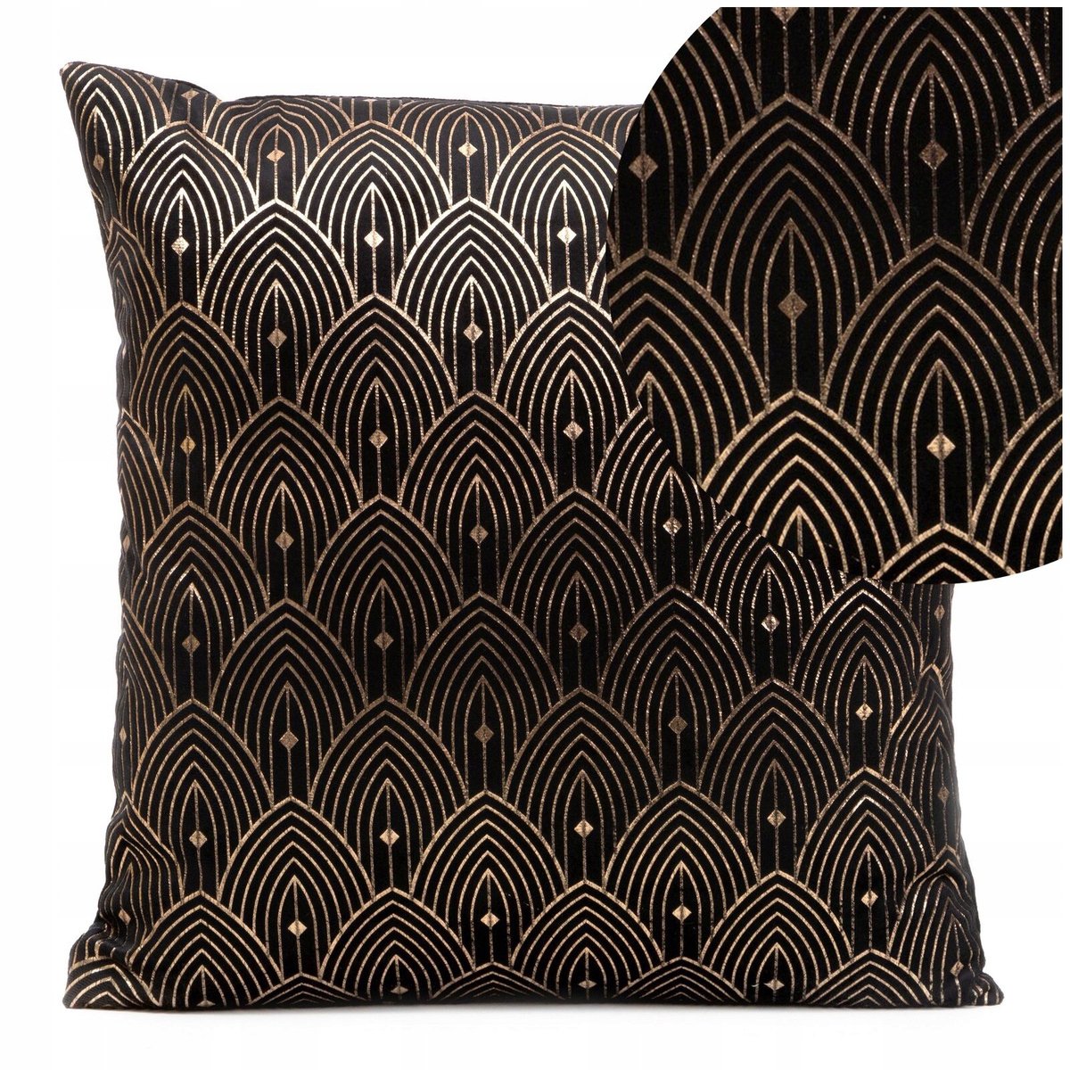Decoratieve Kussenhoes Agnes Zwart 40x40 cm - Stijlvolle Velours