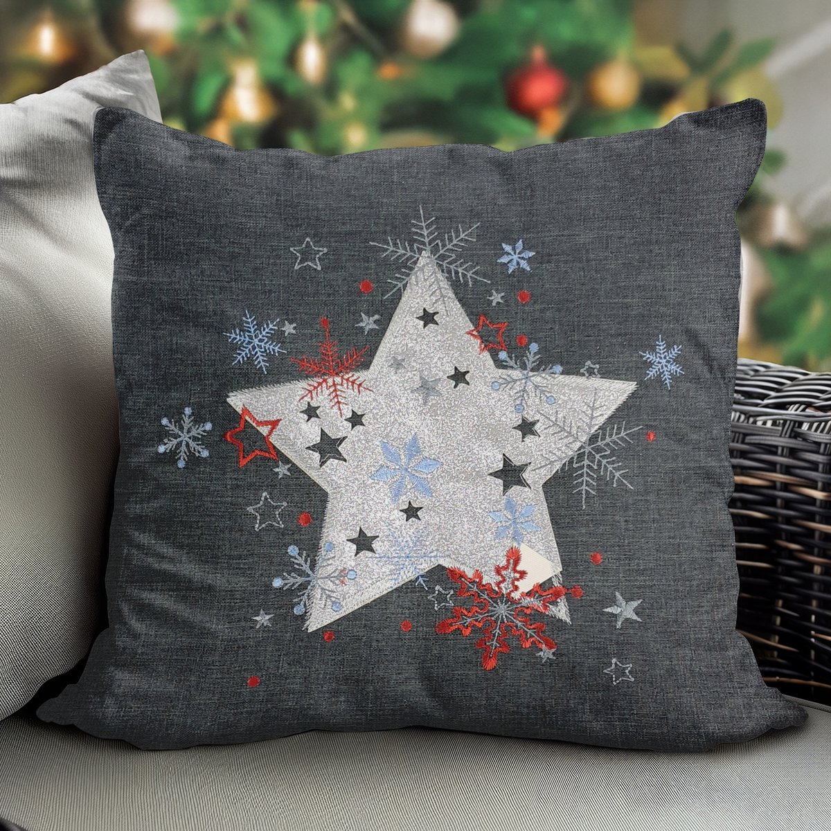 Kerst Kussenhoes 40x40 cm - Sfeervolle Feestdagen Decoratie
