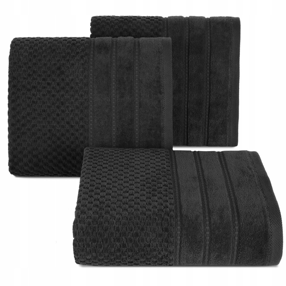 Luxe Katoenen Handdoek 30x50 cm, 500 g/m², Zwart