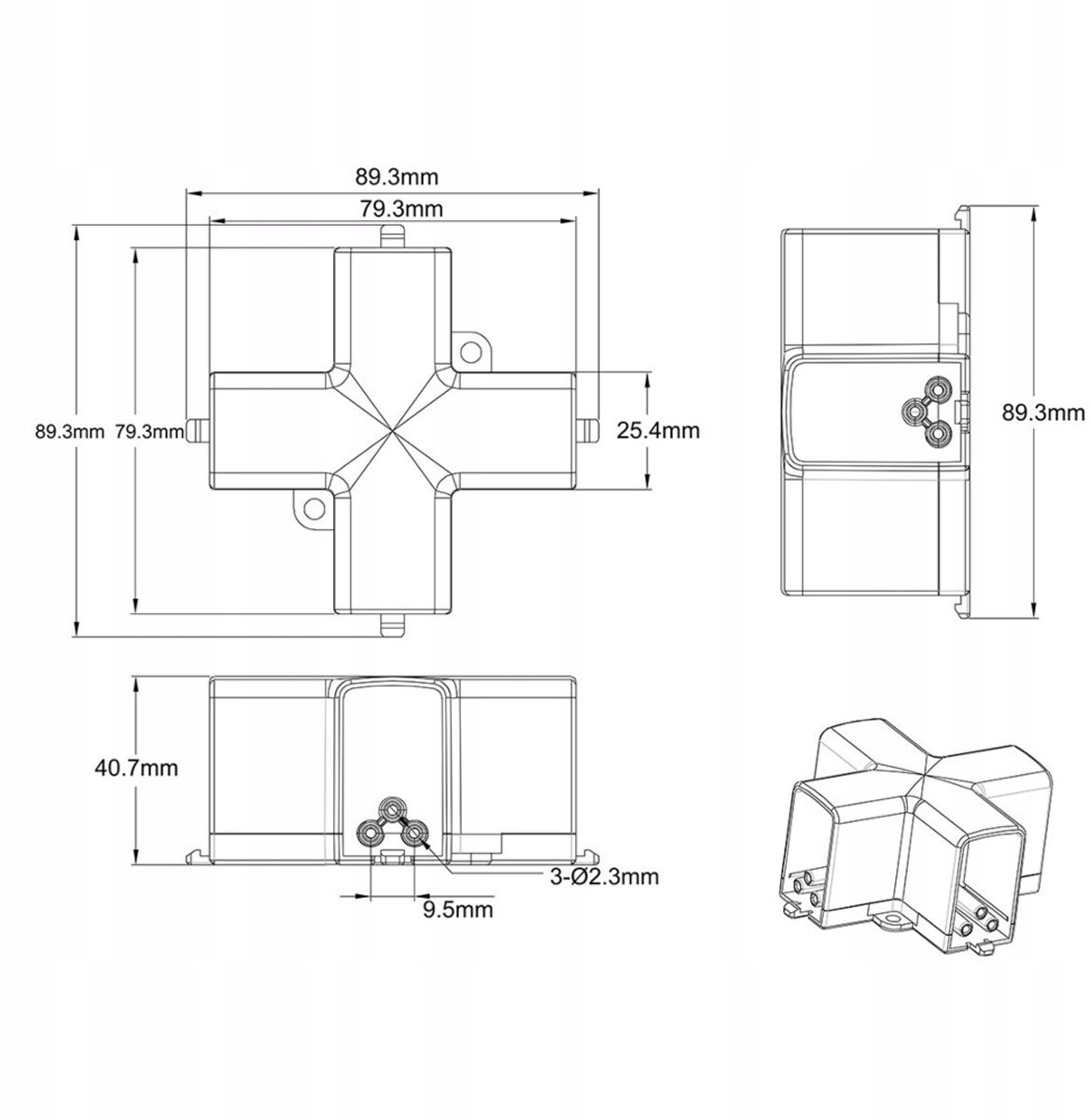 Light Prestige Geometrische X Modulaire LED Connector - Wit