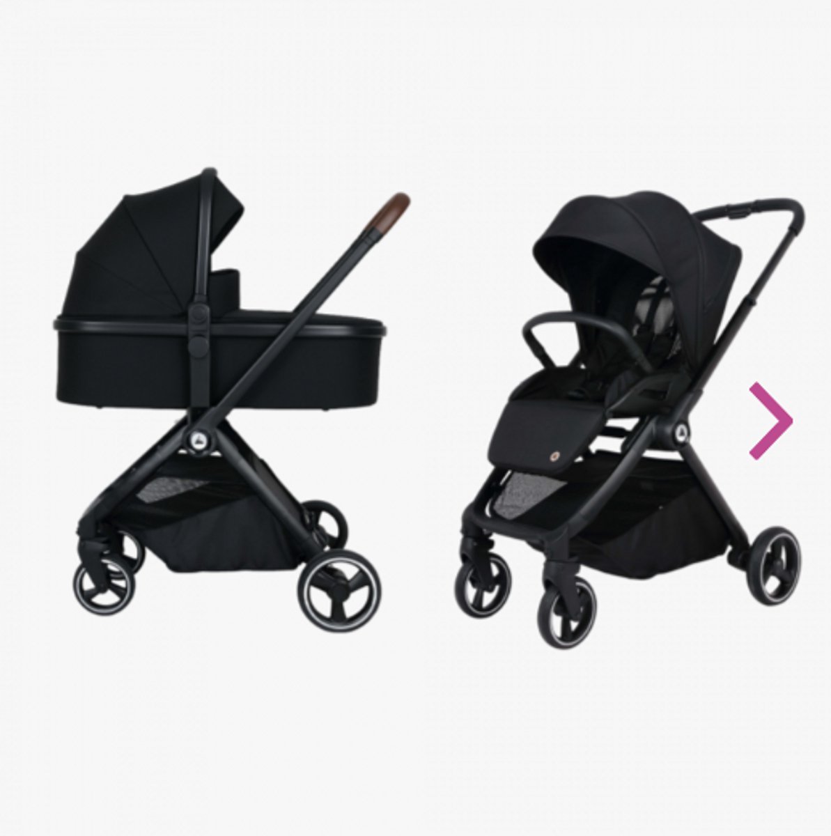 Topmark - Diaz - 2 In 1 Kinderwagen - Zwart
