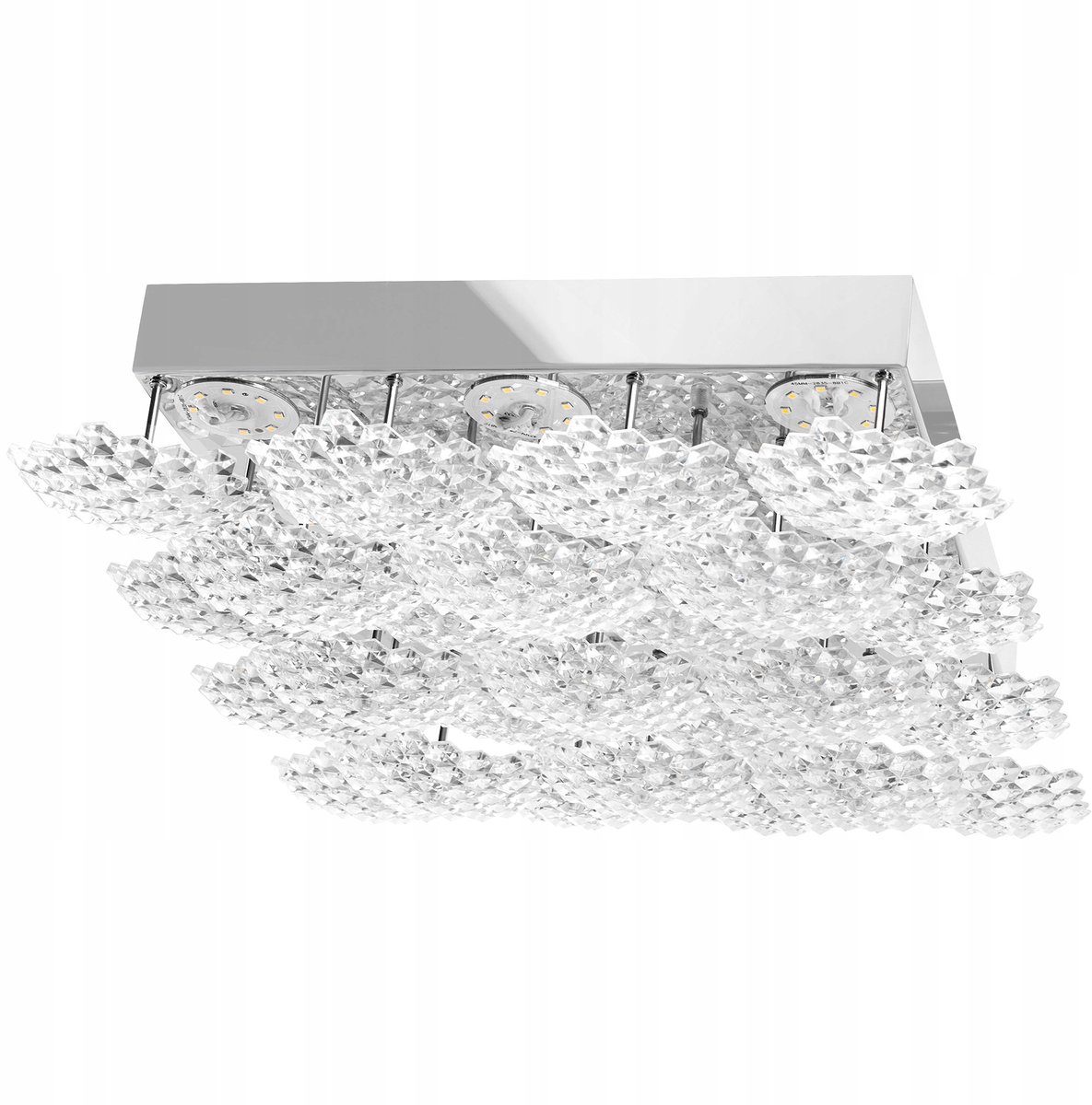 Kristallen Plafondlamp LED Chroom Glamour 4000K Neutraal Wit