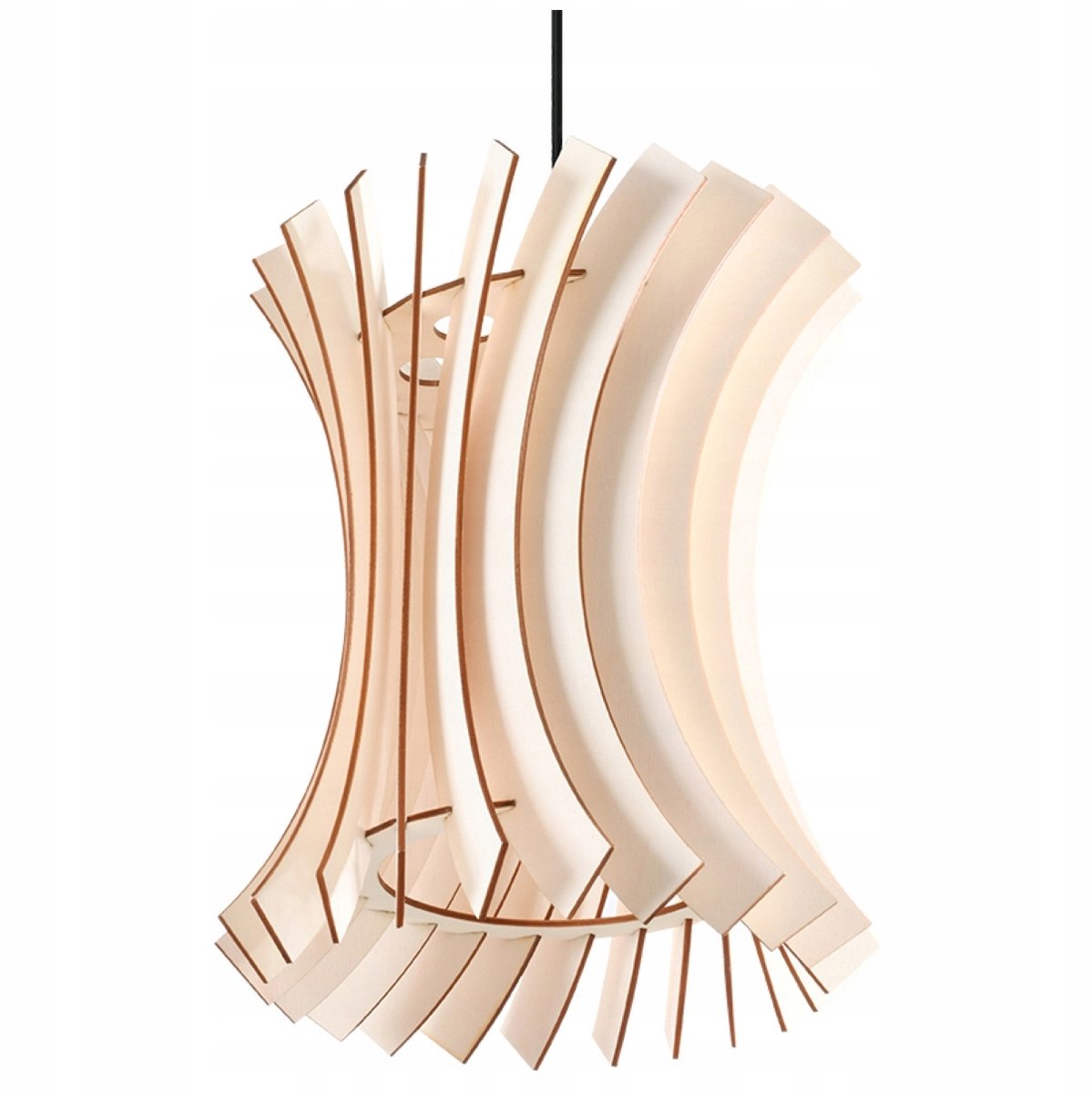 Oriana hanglamp met houten lamel - E27 - 1 lichtpunt