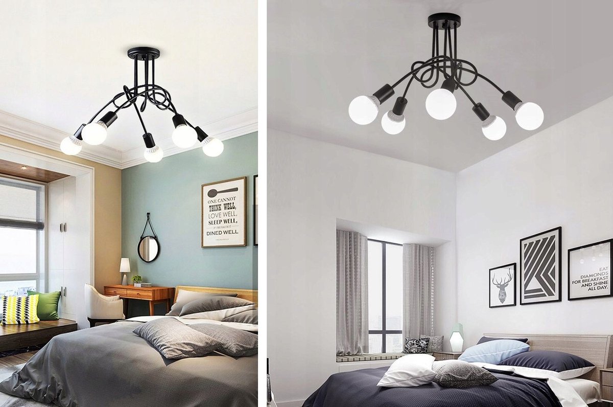 TOOLIGHT Paradise Hanglamp Zwart 3xE27 Metaal 60cm