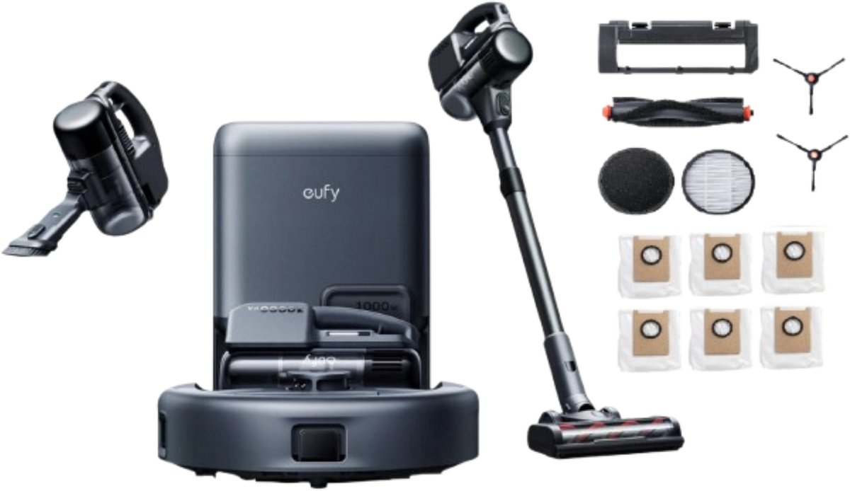 eufy E20 3-in-1 Robotstofzuiger Zwart 30000W
