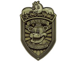 FaNaTtik Five Nights at Freddy´s Replica Security Badge Antique Brass Edition Replica: 1/1