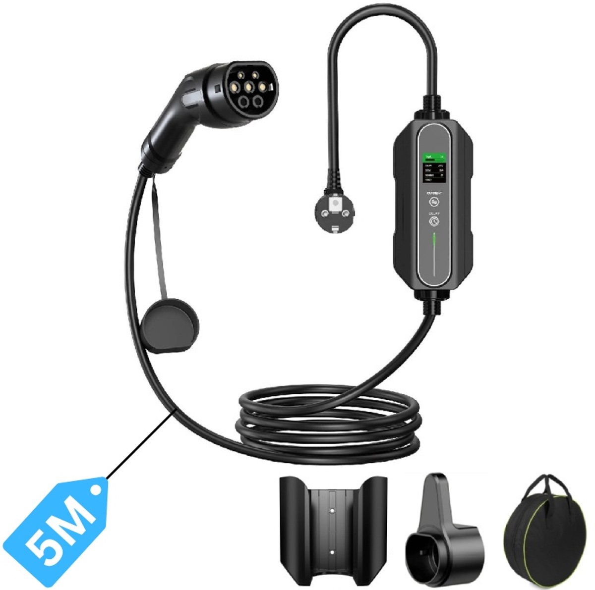 Mobiele Thuislader 3,7 kW - Waterdicht - Handig Ophangsysteem