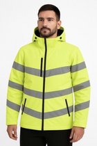 High-vis jas - hoog zichtbaarheid jas - soft shell – fluor geel - XL