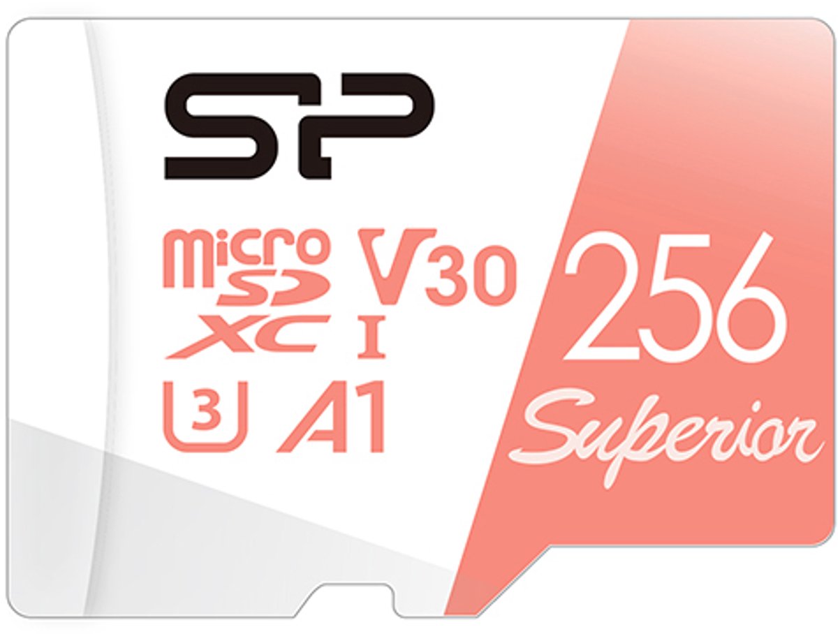 Silicon Power 256GB Superior Pro Micro SDXC 100MB/s V30 geheugenkaart