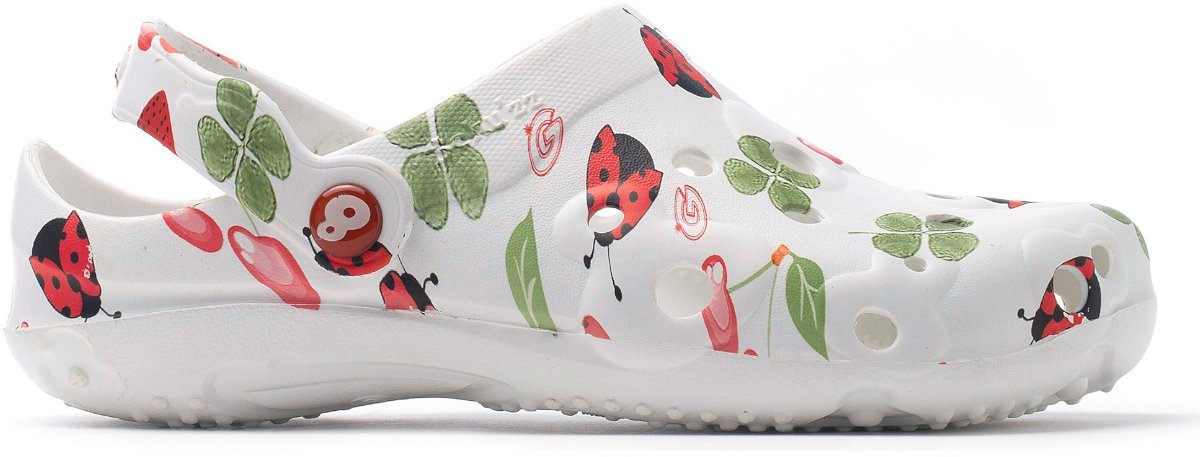Schu'zz Schuzz Damen Clog Badeschuhe Globule Femme imprimé Fraise / Multicolor-38