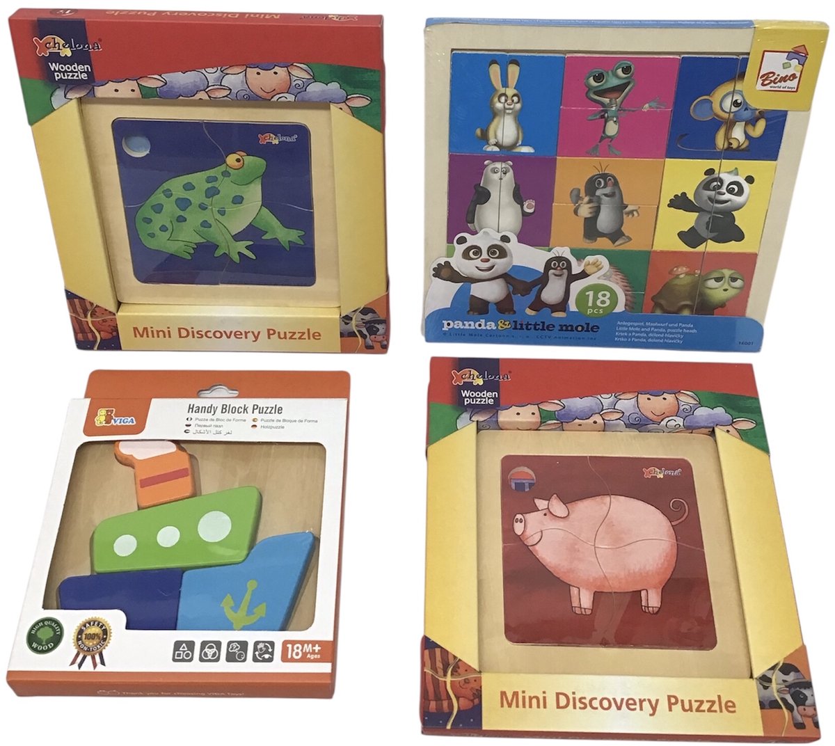 Vigatoys en Chelona Puzzelset Klein 4-delig